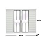 Janela Veneziana 6 Folhas Alumínio Branco 1.00 X 1.50 Modular