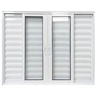 Janela Veneziana 6 Folhas Alumínio Branco 1.20 X 1.50 Linha 25