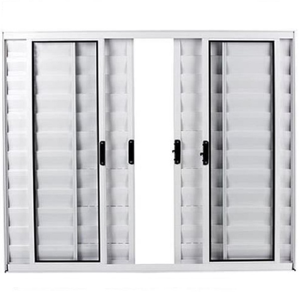 Janela Veneziana 6 Folhas Alumínio Branco 1.20 X 1.50 Modular