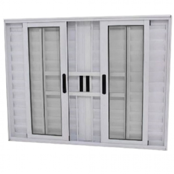 Janela Veneziana 6 Folhas Alumínio Branco 1.20 X 2.00 Linha 2