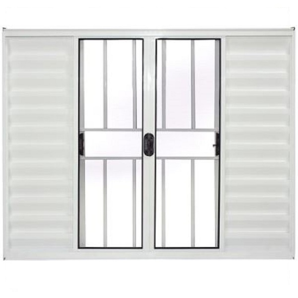 Janela Veneziana 6 Folhas Alumínio Branco 1.20 X 2.00 Modular