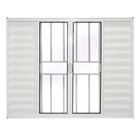 Janela Veneziana 6 Folhas Alumínio Branco Modular Com Grade -
