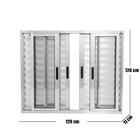 Janela Veneziana 6 Folhas Alumínio Brilhante 1.20 X 1.20 Linh