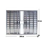 Janela Veneziana 6 Folhas Alumínio Brilhante Modular Com Grad