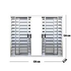Janela Veneziana 6 Folhas Alumínio Brilhante Modular Medidas: