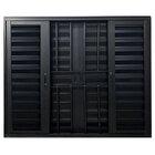 Janela Veneziana 6 Folhas Alumínio Preto Linha Veneza Com Gra