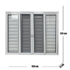 Janela Veneziana 6 Folhas Com Tela Mosquiteira Linha 25 Branc