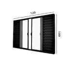 Janela Veneziana Abertura Central 6 Folhas Vidro Liso 100x120
