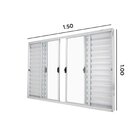 Janela Veneziana Abertura Central Exclusiva 6 Folhas Vidro Li