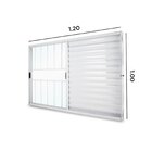 Janela Veneziana Abertura Direita 3 Folhas Grade Vidro Liso 1