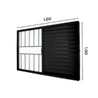 Janela Veneziana Abertura Direita 3 Folhas Grade Vidro Liso I