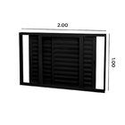 Janela Veneziana Abertura Dupla Premium 3 Folha Vidro Liso 10