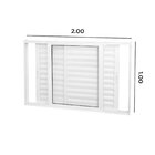 Janela Veneziana Abertura Dupla Premium 3 Folha Vidro Liso 10