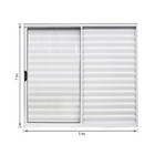 Janela de Alumínio Veneziana 3 Folhas 100x100cm com Vidro 3mm Home 3A Alumínio Branca
