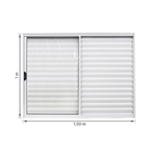 Janela de Alumínio Veneziana 3 Folhas 100x150cm com Vidro 3mm Home 3A Alumínio Branca