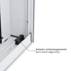 Janela de Alumínio Veneziana 3 Folhas 100x120cm com Vidro 3mm Vivace Artens Branca