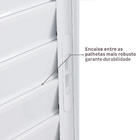 Janela de Alumínio Veneziana 3 Folhas 100x120cm com Vidro 3mm Vivace Artens Branca