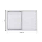 Janela de Alumínio Veneziana 3 Folhas 100x120cm com Vidro 3mm Vivace Artens Branca