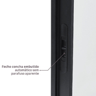 Janela de Alumínio Veneziana 3 Folhas 100x120cm com Vidro 3mm Vivace Artens Preta