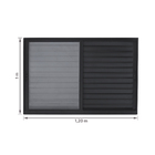 Janela de Alumínio Veneziana 3 Folhas 100x120cm com Vidro 3mm Vivace Artens Preta