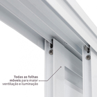 Janela de Alumínio Veneziana 3 Folhas 100x150cm com Vidro 3mm Vivace Artens Branca