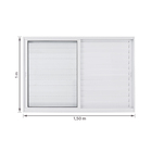 Janela de Alumínio Veneziana 3 Folhas 100x150cm com Vidro 3mm Vivace Artens Branca