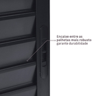 Janela de Alumínio Veneziana 3 Folhas 100x150cm com Vidro 3mm Vivace Artens Preta
