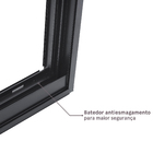 Janela de Alumínio Veneziana 3 Folhas 100x150cm com Vidro 3mm Vivace Artens Preta