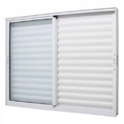 Janela Veneziana Alumínio Branco 100x100 3 Folhas Móveis Sem