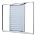 Janela Veneziana Alumínio Branco 100x120 3 Folhas Móveis Sem