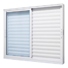 Janela Veneziana Alumínio Branco 100x200x11,8cm 3 Folhas Móve