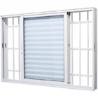 Janela Veneziana Alumínio Branco 3 Folhas Móveis Com Grade 12