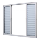 Janela Veneziana Alumínio Branco 6 Folhas 100x200 Sem Grade J