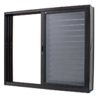 Janela Veneziana Alumínio Preto 100x120x11,8cm 3 Folhas Móvei