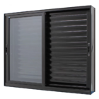 Janela Veneziana Alumínio Preto 120x150x11,8cm 3 Folhas Móvei