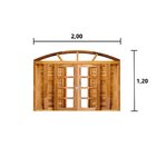 Janela Veneziana De 6 Folhas Padrão Imbuia Em Arco - Com Ferr