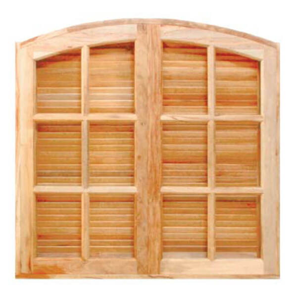 Janela Veneziana De Abrir Arco 4 Folhas Em Madeira Maciça Ced