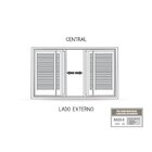 Janela Veneziana De Aço 100 X 100 X 12 Cm Preto 6 Folhas Riob