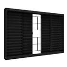 Janela Veneziana De Aço 100 X 100 X 6,5 Cm Preto 4 Folhas Gra