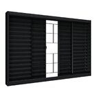 Janela Veneziana De Aço 100 X 100 X 6,5 Cm Preto 4 Folhas Gra