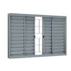 Janela Veneziana De Aço 100 X 120 X 6,5 Cm 4 Folhas Grade Qua