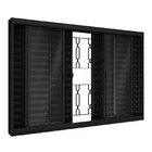 Janela Veneziana De Aço 100 X 150 X 12 Cm Preto 6 Folhas Grad