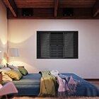 Janela Veneziana De Aço 100 X 200 X 12 Cm Preto 6 Folhas Grad