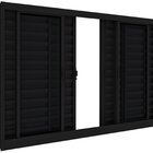 Janela Veneziana De Aço 100x150cm 6 Folhas - Cor: Bronze Preto