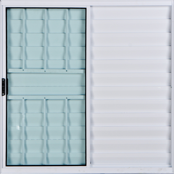 Janela Veneziana De Alumínio 3 Folhas 1,00 X 1,20 Com Grade C