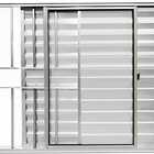 Janela Veneziana De Alumínio 3 Folhas 1,00 X 1,20 Com Grade C