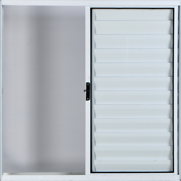 Janela Veneziana De Alumínio 3 Folhas 1,20 X 1,20 Sem Grade C