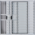 Janela Veneziana De Alumínio 3 Folhas 1,20 X 1,50 Com Grade C