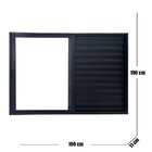 Janela Veneziana De Alumínio 3 Folhas 100 X 100cm Linha 25 Es