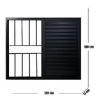 Janela Veneziana De Alumínio 3 Folhas 100 X 120cm Linha 25 Co